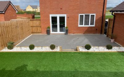 Split Level Garden with Astro Turf in Melksham