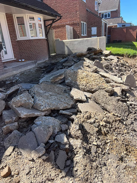 Driveway groundworks preparation in Chippenham